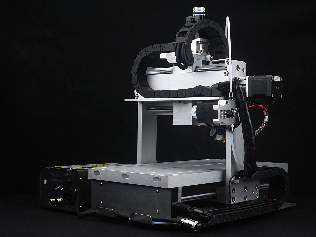 雕刻激光3D打印三合一体机